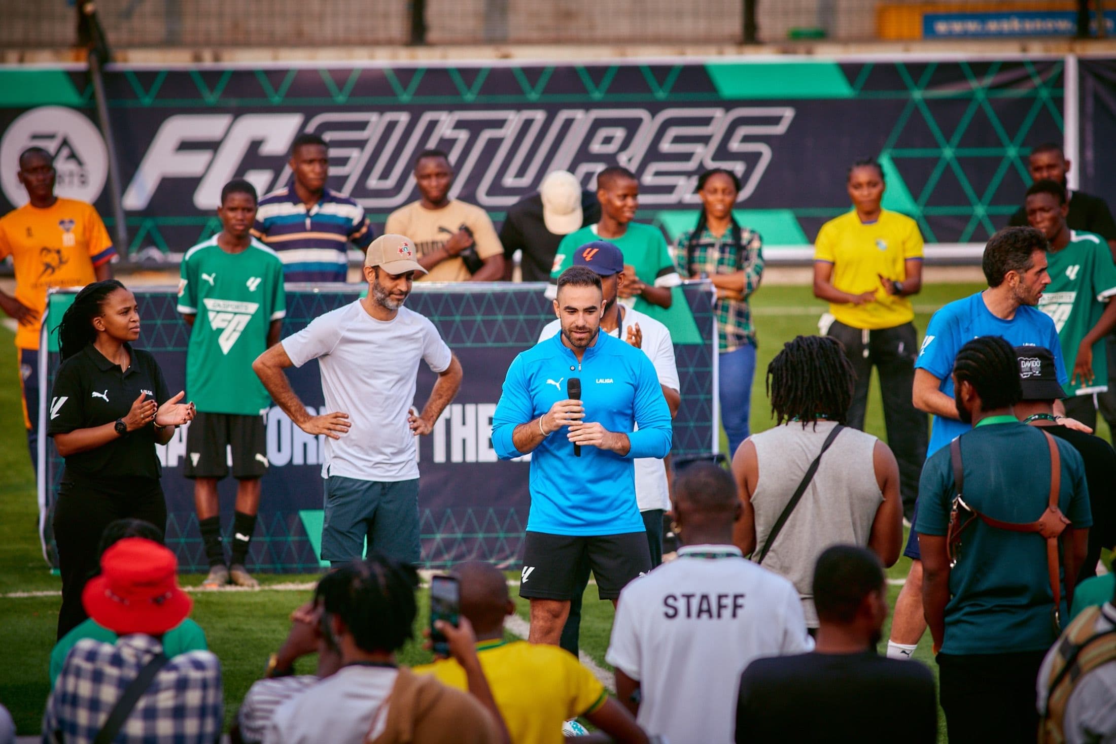 LaLiga and EA Sports Next Gen Draft briefing with players and staff in Nigeria